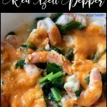 Spicy shrimp soup with roasted red bell pepper. Keto, low-carb, paleo.