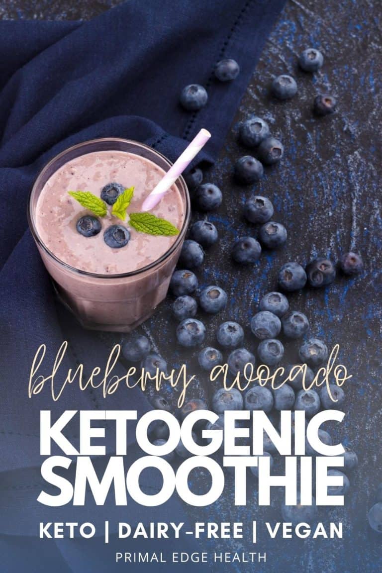 Blueberry Avocado Smoothie Recipe (Keto, Low Carb, Dairy Free, Vegan)