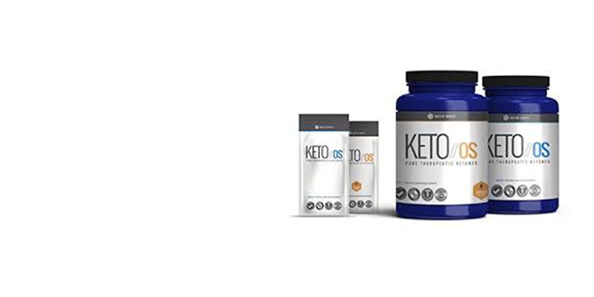 Bottles of keto supplements.