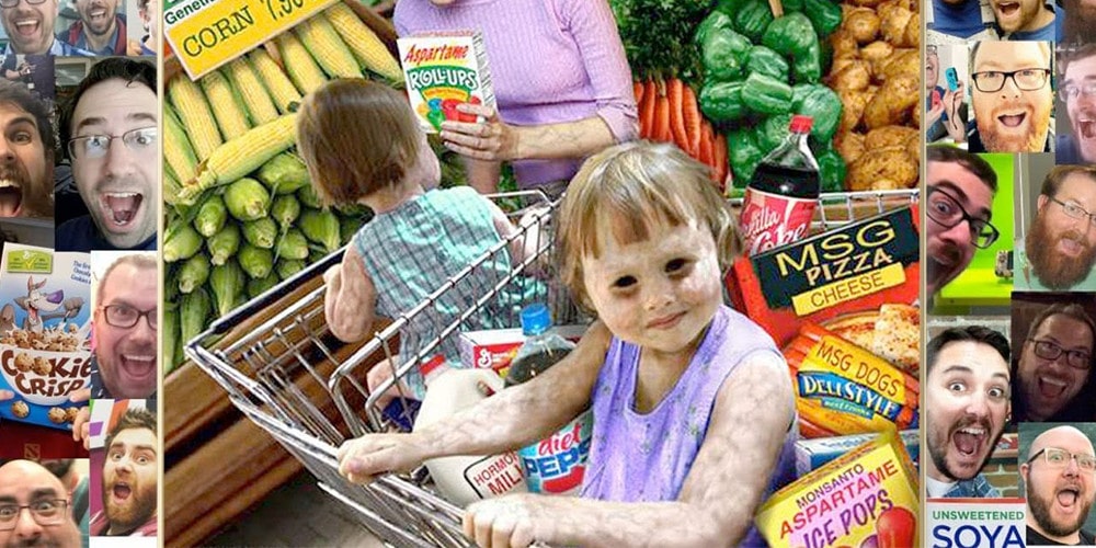 A collage of three images of people and children smiling from different locations.