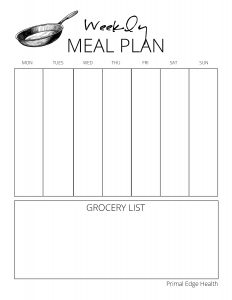 Carnivore Diet Meal Planner (Printable) | Primal Edge Health