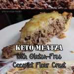 Keto meatza with gluten-free coconut flour crust by Primal Edge Health.