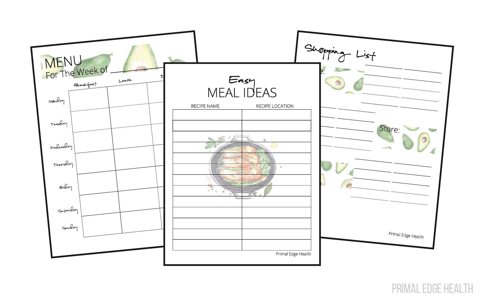 Printable Keto Meal Planner Template Free Templates Printable