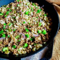 Easy Cajun Dirty Rice Recipe with Ground Beef (Keto)