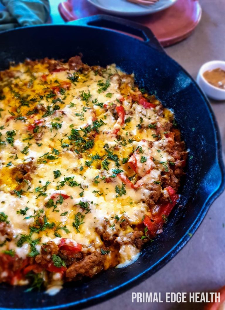 Cheesy Ground Beef Taco Skillet (Keto, Low-Carb)