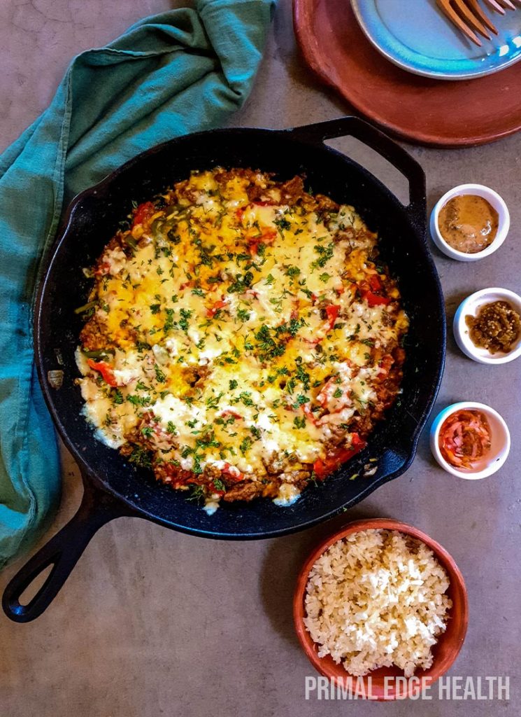 Cheesy Ground Beef Taco Skillet Keto Low Carb 3357