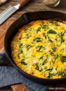 Easy Keto Frittata Recipe with Spinach and Cheese