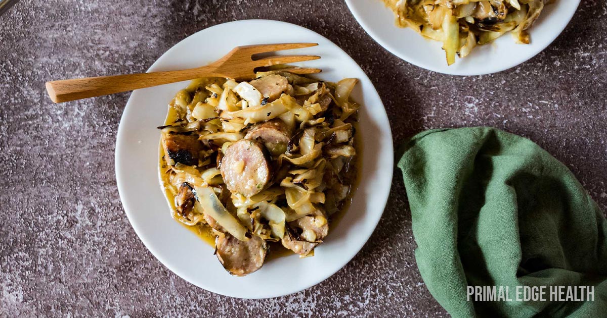 Cabbage Alfredo with Mushrooms