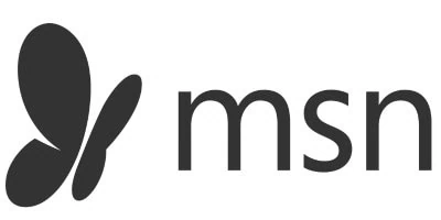 The image shows the MSN logo, featuring a stylized butterfly design followed by the letters "msn" in lowercase.